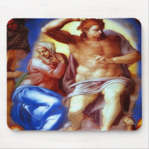 Christ With Mary Mousepad by bizarretees Christ With Mary Mousepad