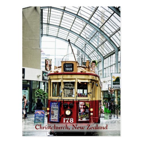 Christchurch City Tour Tram no.178 NZ Postcard