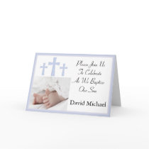 Christening/Baptism Invitation for Baby Boy cards by Be_My_Valentine Christening/Baptism Invitation for Baby Boy cards