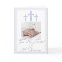 Christening/Baptism Invitation for Baby Boy cards by Be_My_Valentine Christening/Baptism Invitation for Baby Boy cards