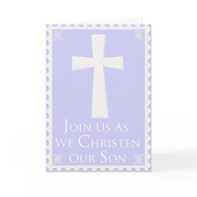 Christening/Baptism Invitation for Baby Boy Greeting Cards by Be_My_Valentine