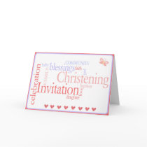 Christening/Baptism Invitation for Baby Girl cards by Be_My_Valentine Christening/Baptism Invitation for Baby Girl cards