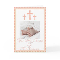 Christening/Baptism Invitation for Baby Girl cards by Be_My_Valentine Christening/Baptism Invitation for Baby Girl cards