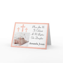 Christening/Baptism Invitation for Baby Girl cards by Be_My_Valentine Christening/Baptism Invitation for Baby Girl cards