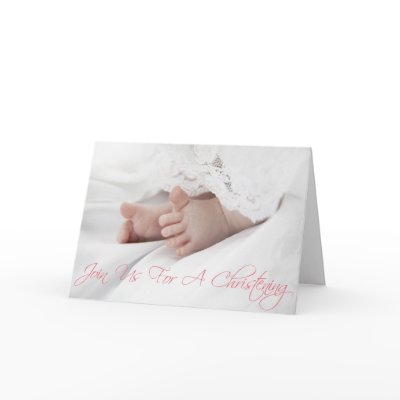 Christening/Baptism Invitation for Baby Girl Card by Be_My_Valentine