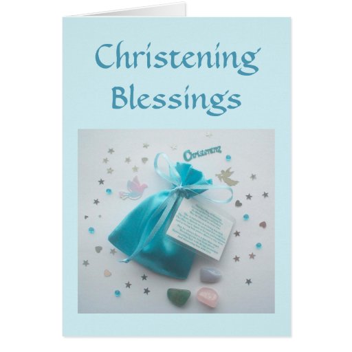 Christening Blessings Card Godson's Christening Zazzle