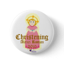 Christening Button- Customize by wholeheartedly Christening Button- Customize