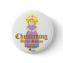Christening Button- Customize by wholeheartedly Christening Button- Customize