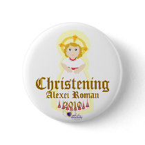 Christening Button- Customize by wholeheartedly Christening Button- Customize