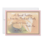 Christening Invitation Save the Date - Peach Daisy