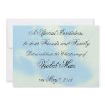 Christening Invitation Save the Date - Powder Blue