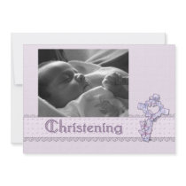 Christening Lavender Invitation