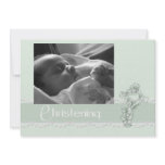 Christening Mint Green Invitation