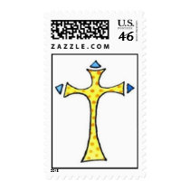 Christening or Baptism Cross postage by Musicat Christening or Baptism Cross postage