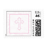 stamp, pink cross stamp, cross, pink, baptism,