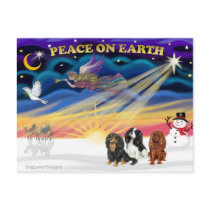 Christgmas Sunrise - Cavalier King Charles (three) postcards