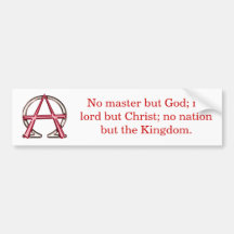 Christian Anarchy Bumper Stickers