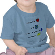 Christian baby tee - For God so Loved the World