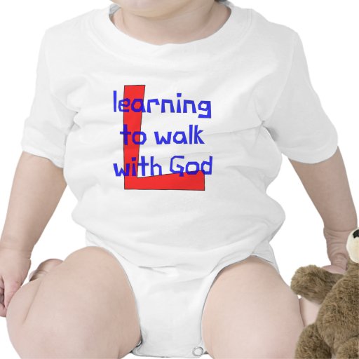 Christian baby vest - Learning to Walk with God Tshirt