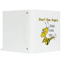 Christian bee design, Don't bee angry 3 Ring Binder