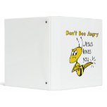 Christian bee design, Don't bee angry 3 Ring Binder