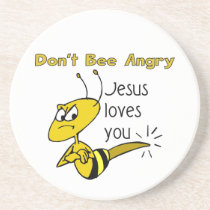 Christian bee design, Don't bee angry coasters
