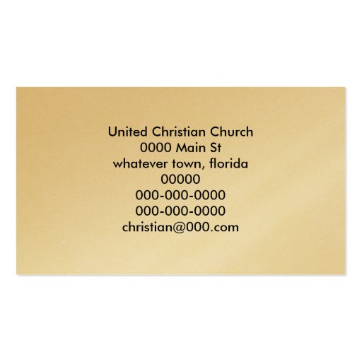 Christian Bible Business Card-See back (back side)
