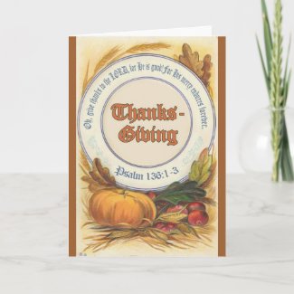 Christian Bible Verse Thanksgiving Card
