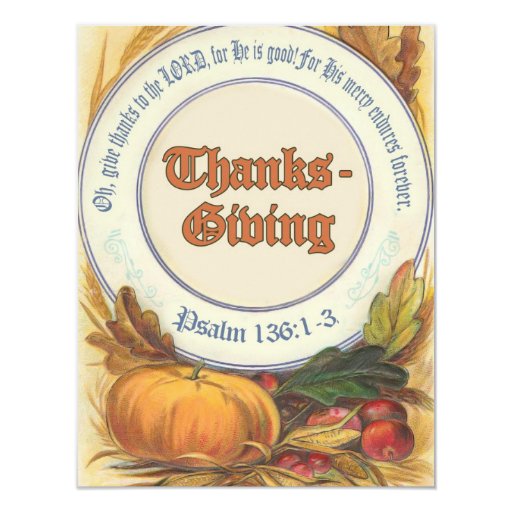 Christian Bible Verse Thanksgiving Card | Zazzle
