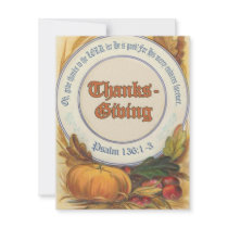 Christian Bible Verse Thanksgiving Personalized Invite