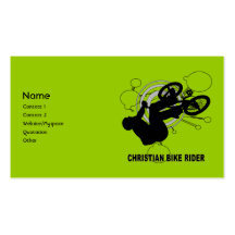 Christian Bike Rider Business Card Template