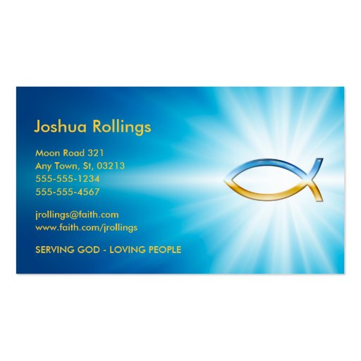 Christian Business Card Zazzle