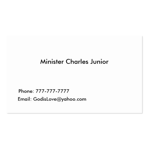 Christian Business Card (back side)