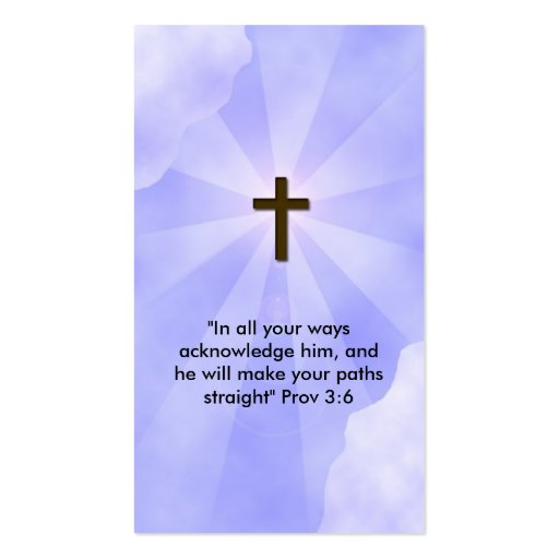 Christian business card (front side)