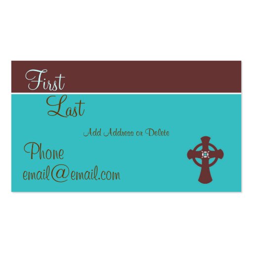 Christian Calling Card Business Card (front side)