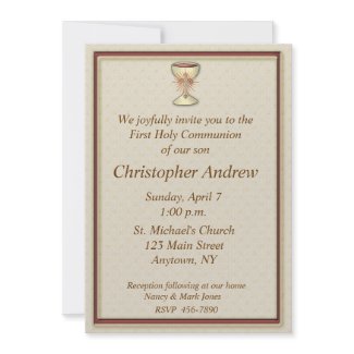 Christian Chalice Invitation invitation