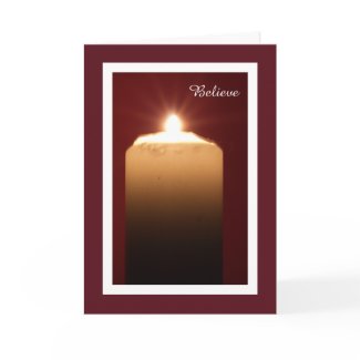 Christian Christmas Card -- Believe card