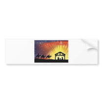Christian Christmas Nativity Scene Bumper Stickers