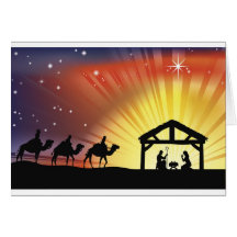 Christian Christmas Nativity Scene Cards