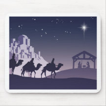 Christian Christmas Nativity Scene Mouse Mat