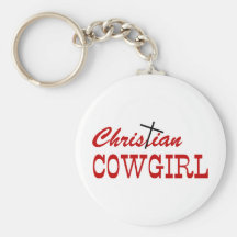 Christian Cowgirl Keychain