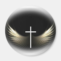 Christian Cross and Holy Spirit Refrigerator Magnet