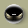 Christian: Cross and Spirit Button