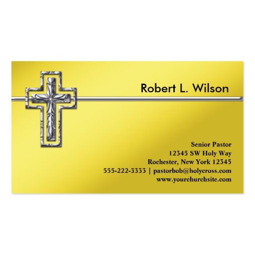 Christian Cross Business Cards (front side)