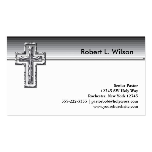 Christian Cross Business Cards (front side)