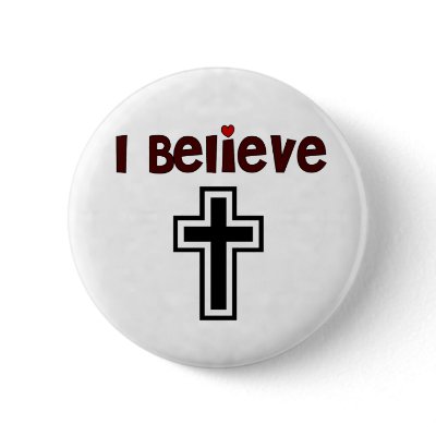 Christian Cross pinback button