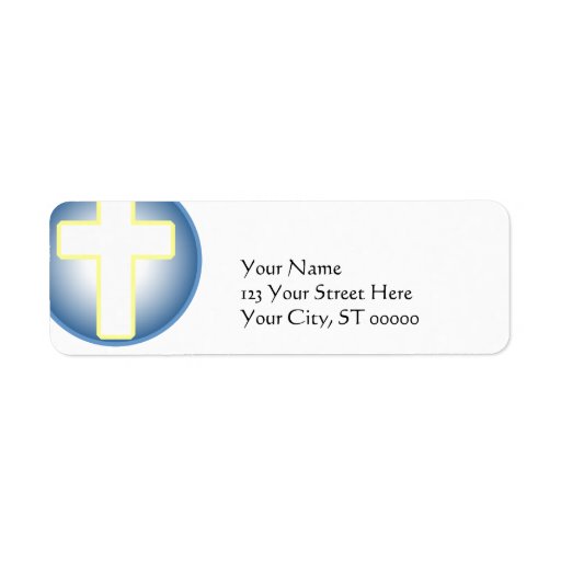 Christian Cross Custom Return Address Labels Zazzle