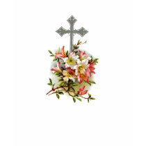 Christian Cross Floral T-Shirt by RealPotential Christian Cross Floral T-Shirt