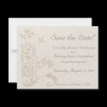 Christian Cross Flourish Save the Date Cards
