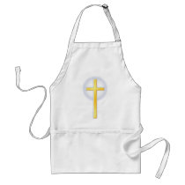 Christian Cross in Yellow aprons by alternateworlds Christian Cross in Yellow aprons